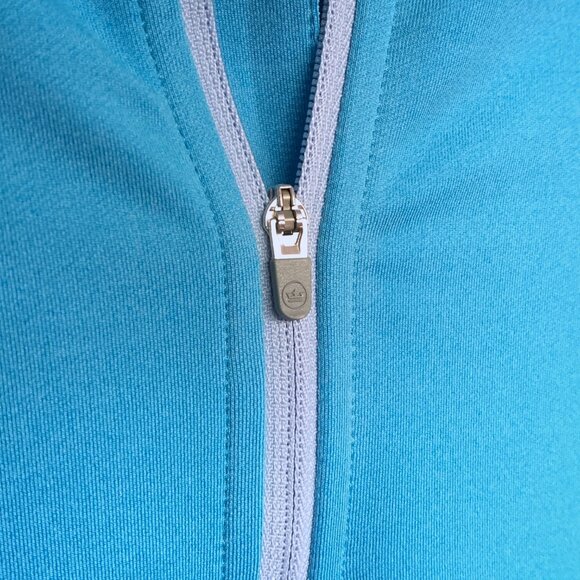 PETER MILLAR Perth Mélange Performance Quarter-Zip Color CRRBN Size MED - NWT - Picture 4 of 5